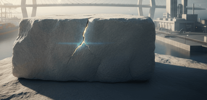 Bulk industrial limestone (CaCO₃) stored in a warehouse, ready for cement, steel, and construction applications